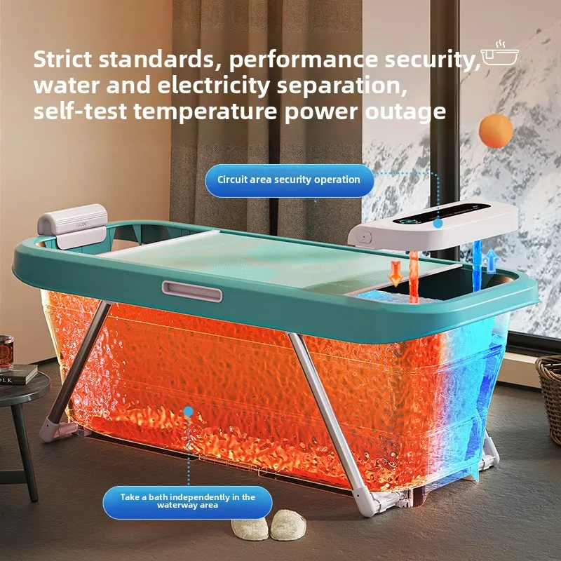 Jiashu Bath Bucket, Adult Heating Constant Temperature Folding Bathtub, Free Installation, Children's Large-capacity Bath Bucket