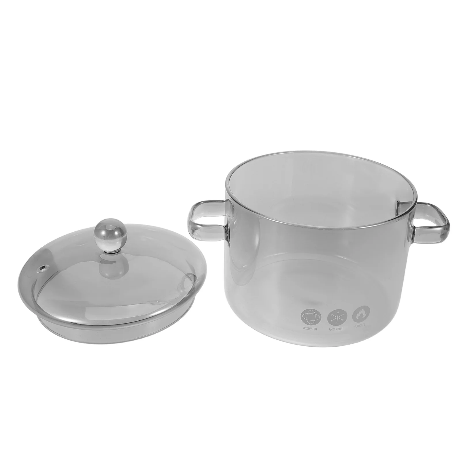 

Borosilicate Glass Pot 1500ml Clear Cooking Simmer Pot Lid Soup Ramen Milk Pasta Stew Glass Saucepan with Cover