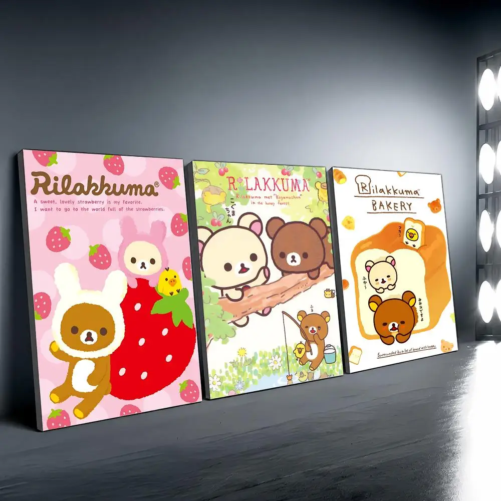 Cute R-rilakkuma Poster Vintage Wall Art Aesthetic Room Decor Print Living Room Bedroom Home Decoration