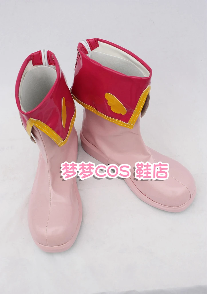 Sakura Cardcaptor Sakura Kinomoto zapatos de Cosplay, botas rosas, M016