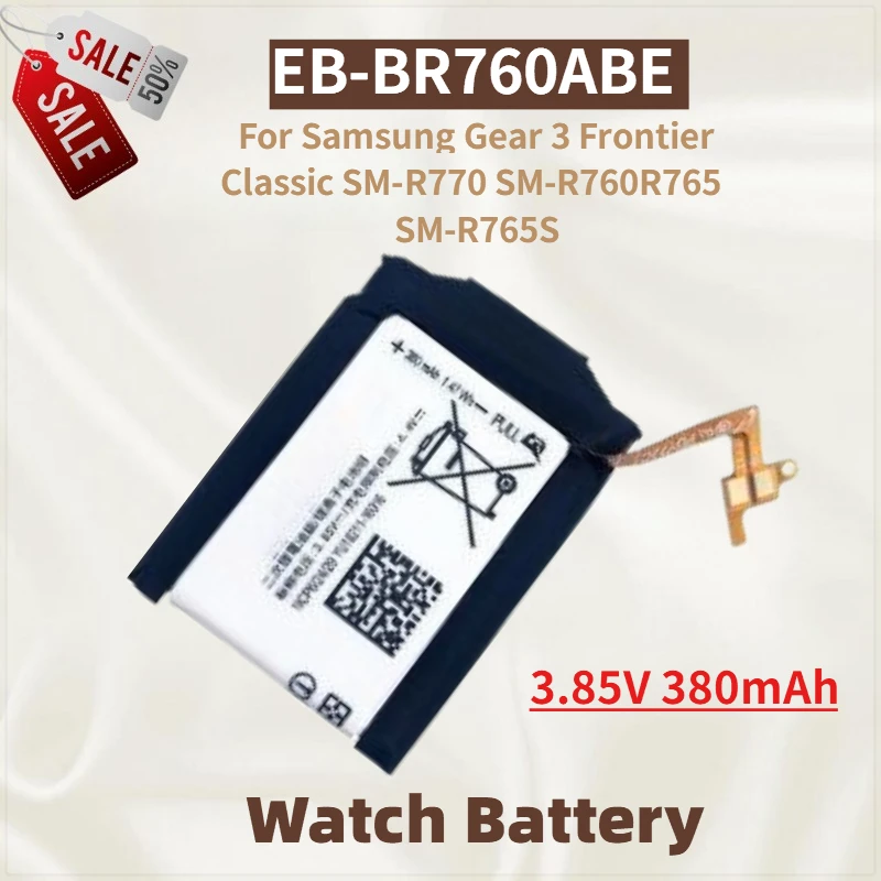 

High Quality EB-BR760ABE Watch Battery 3.85V 380mAh For Samsung Gear 3 Frontier Classic SM-R770 SM-R760 R765 SM-R765S Brand New