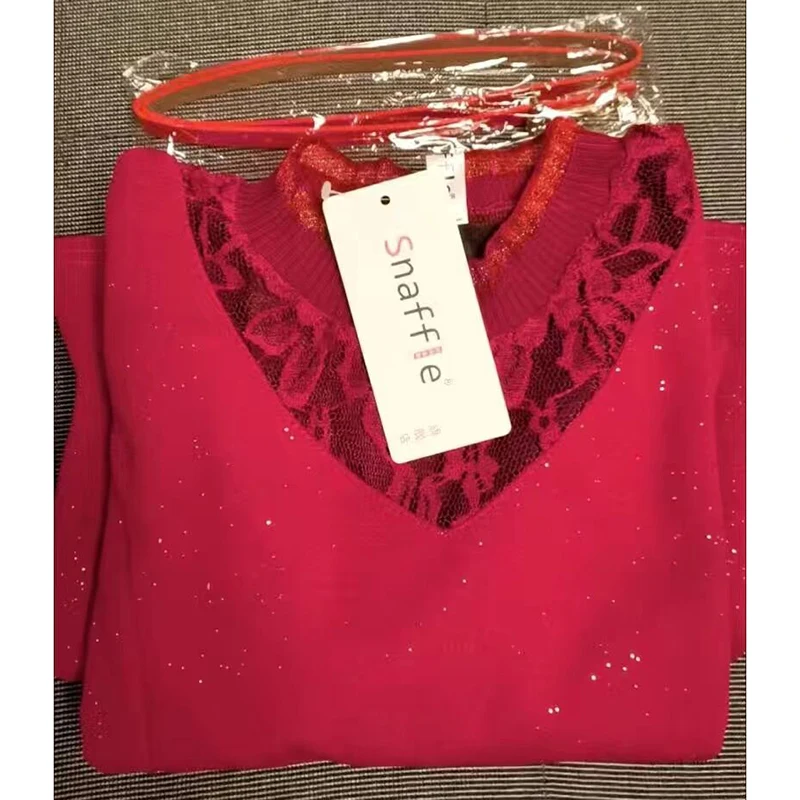 Lace Patchwork Vintage Dress 2024 Spring Fall Long Sleeve Sequin Party Dress Oversized Casual Knee-Length Vestidos With Belt