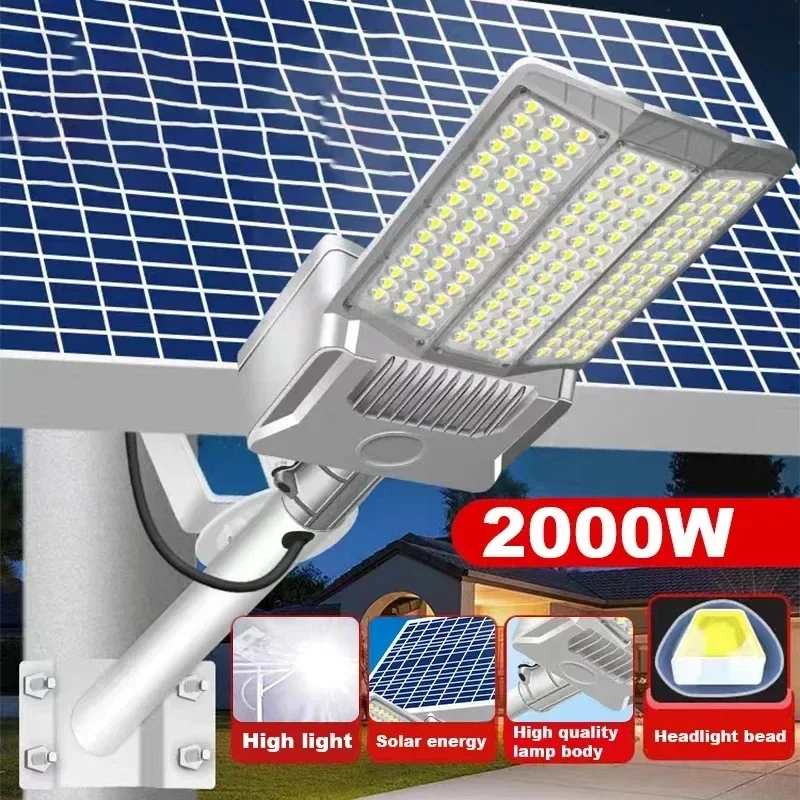 1000W Solar Light Outdoor LED Solar Street Lamp Waterproof Sunlight Solar Wall Lamp Super Bright Garden Security Lamp