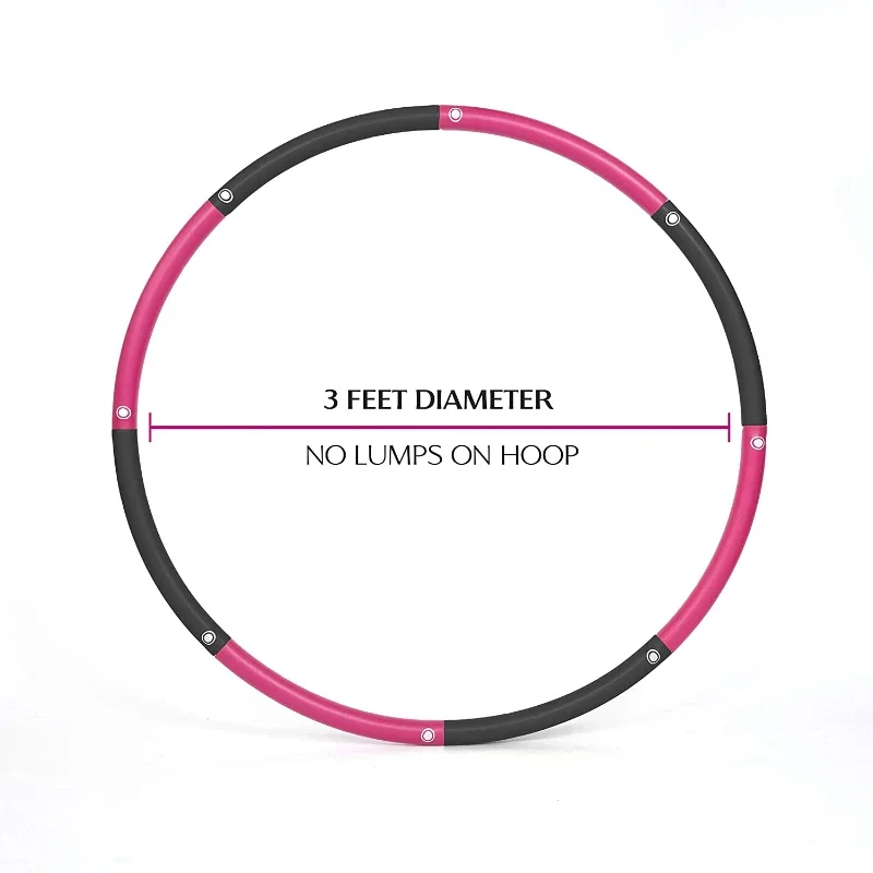 Comfortable Smooth Weighted Hula Hooping Ring Exercise Fitness Hoop Hula Weighted Hulas Hoops