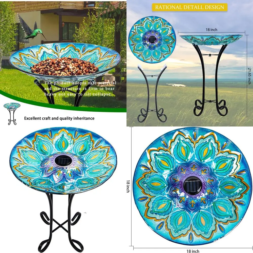 

Уличная купальня для птиц в виде павлина с металлической подставкой для декора газона и сада