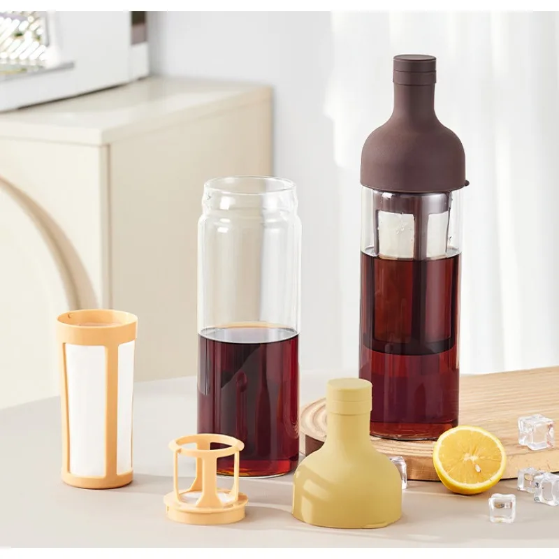 

Доступны 3 цвета, кофейник холодного приготовления на 500 мл, чайник из боросиликатного стекла для кофе и фруктового чая