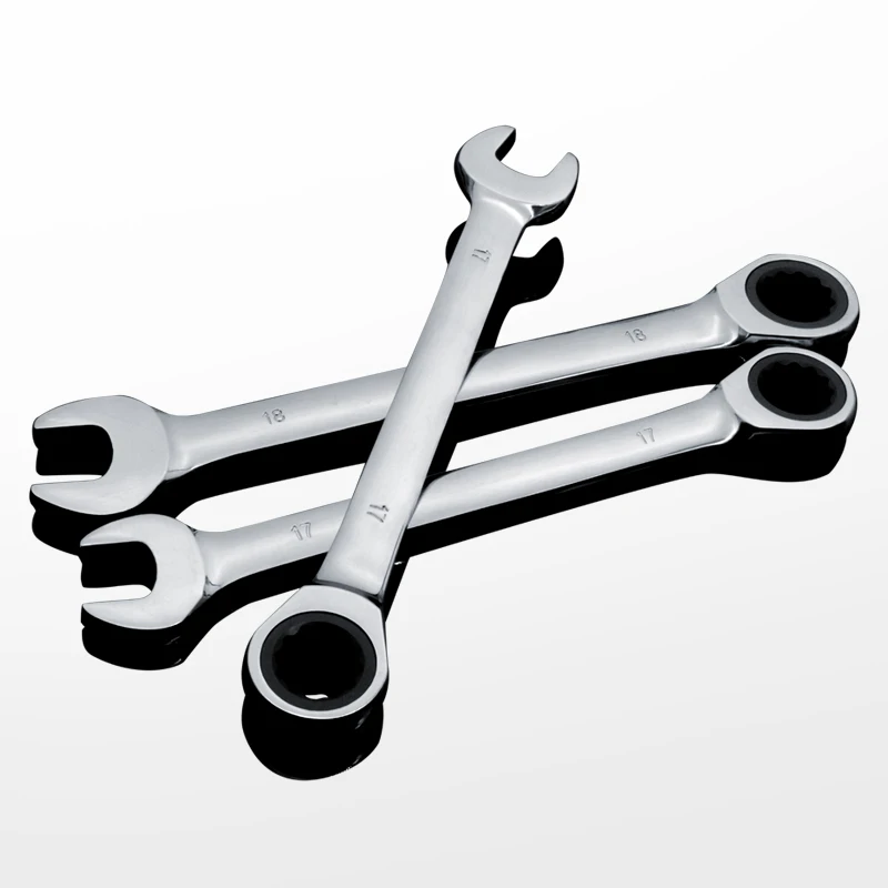 Dubbelkops Ratelsleutels-Verchroomd Vanadium Staal, 6-32Mm Combinatie Spanners Voor Autoreparatie En Hardware Taken