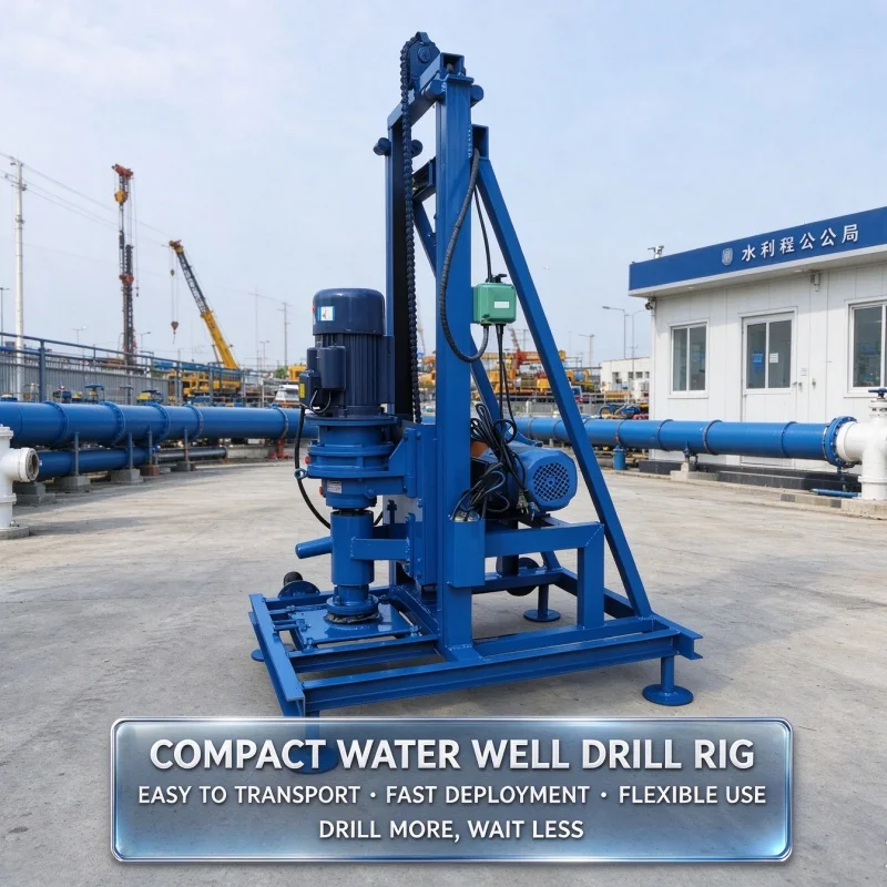 Customized Small Civil Hydraulic Water Well Drilling Machinery, Movable Drilling Rig for Farm Water Extraction