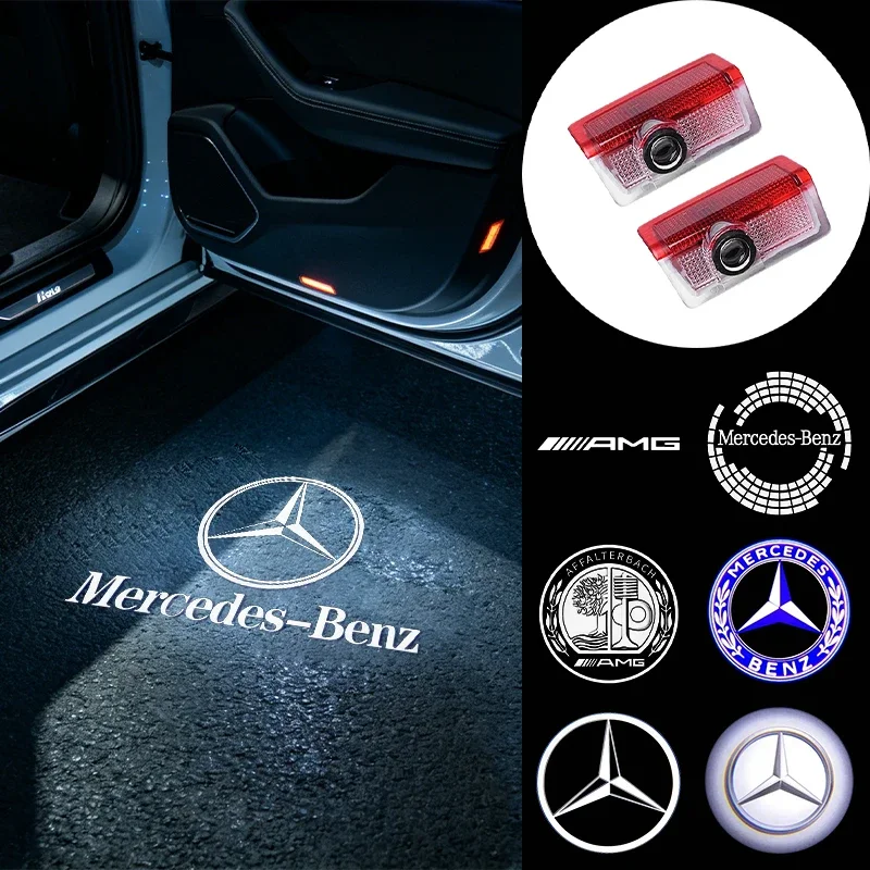 Светодиодная проекционная подсветка для дверей автомобиля Mercedes-Benz GLC, GLA, GLE, GLS, W204, W176, W205, W213, W166, W212, C180 (аксессуар)