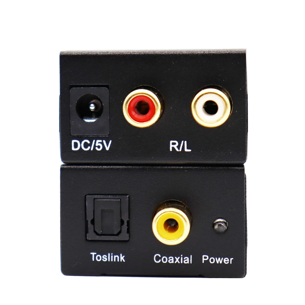 Digital to Analog Audio Converter Optical Fiber Coaxial Signal to Analog DAC Spdif Stereo 3.5MM Jack 2*RCA Amplifier Decoder