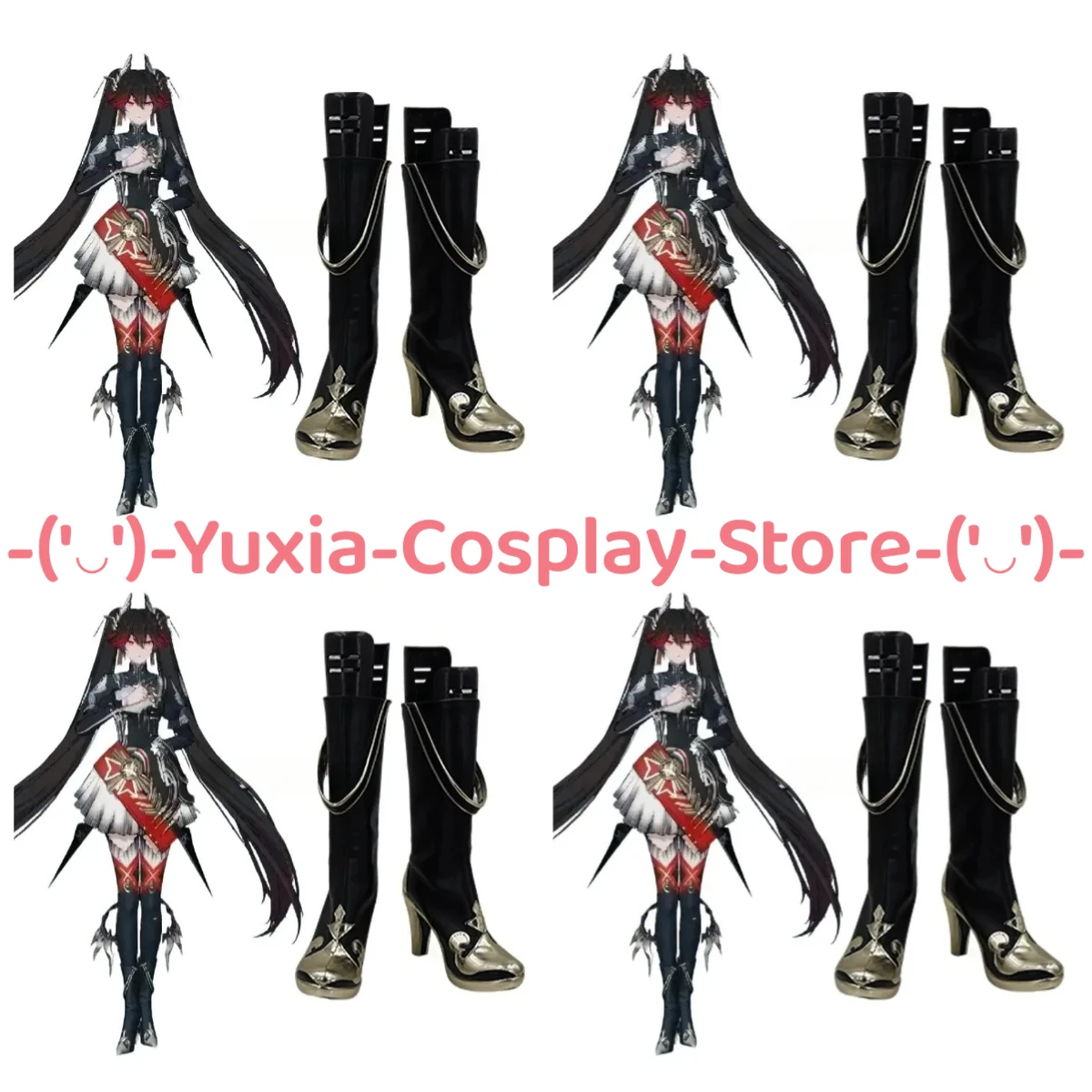 Yuxiacosplay! Punishing: Gray Raven Lucia Cosplay Shoes Anime Character Prop PU Leather Boots Halloween Carnival Party Costume