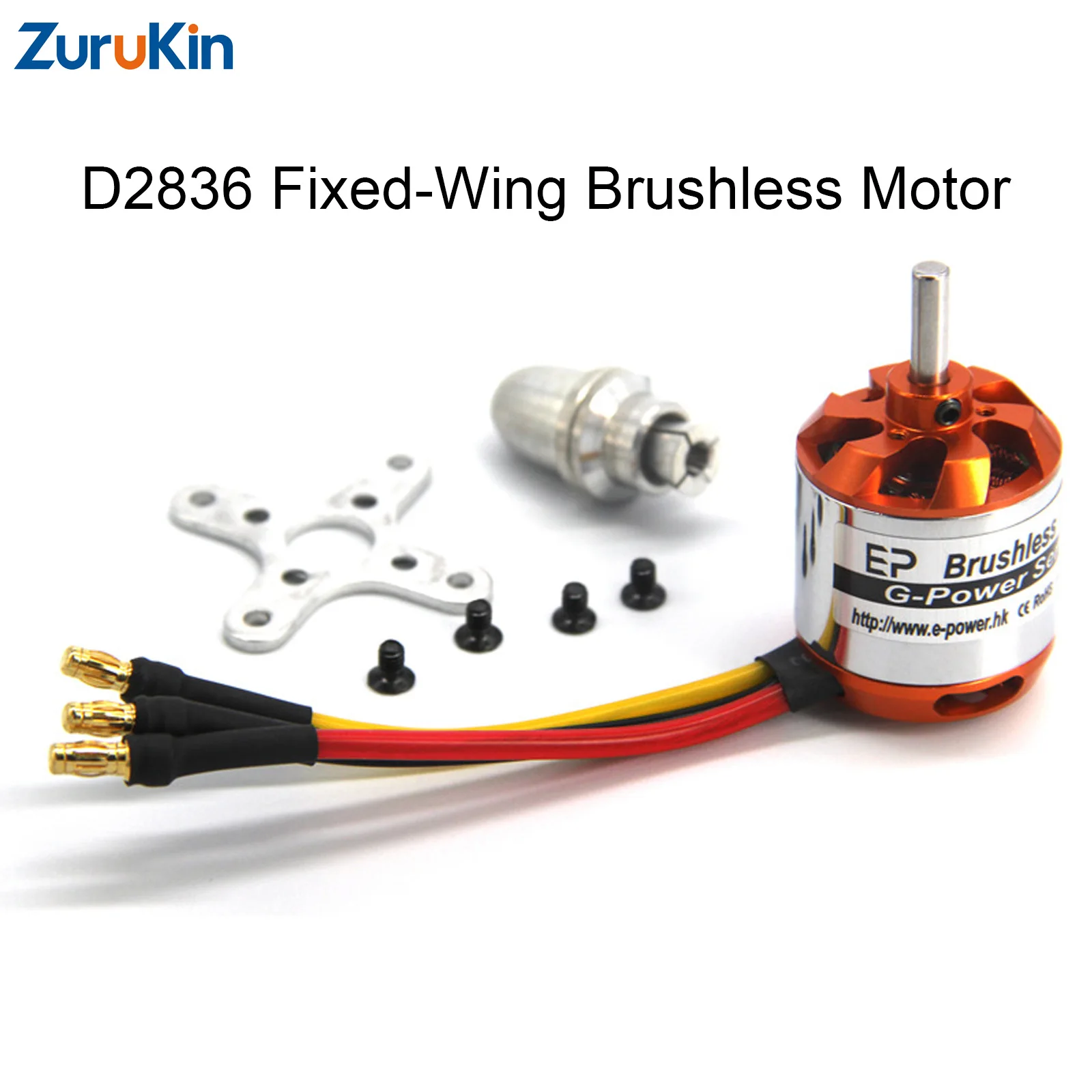 E-Power D2836-1500KV Fixed-Wing Brushless Motor 2-4S LiPo 368W Max Power 40A ESC For RC Plane