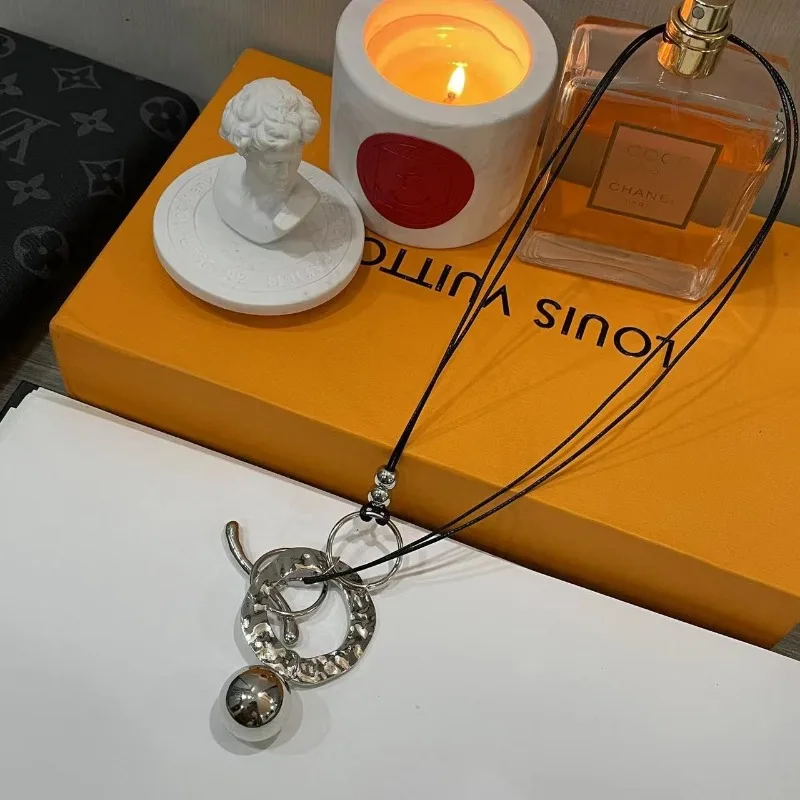 2023 New Fashion Vintage Circle Minimalist Bead Pendant Necklace for Women Bohemian Style Party Accessories High-quality Gifts