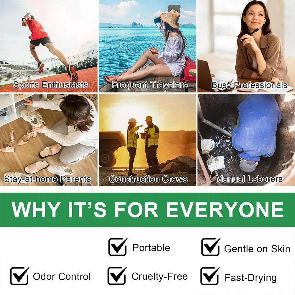 Foot Deodorization Spray Removal Odor with Tea Tree Oil Foot Sanitizer Spray Moisturize Foot Drying Foot Odor Deodorant - Image 6