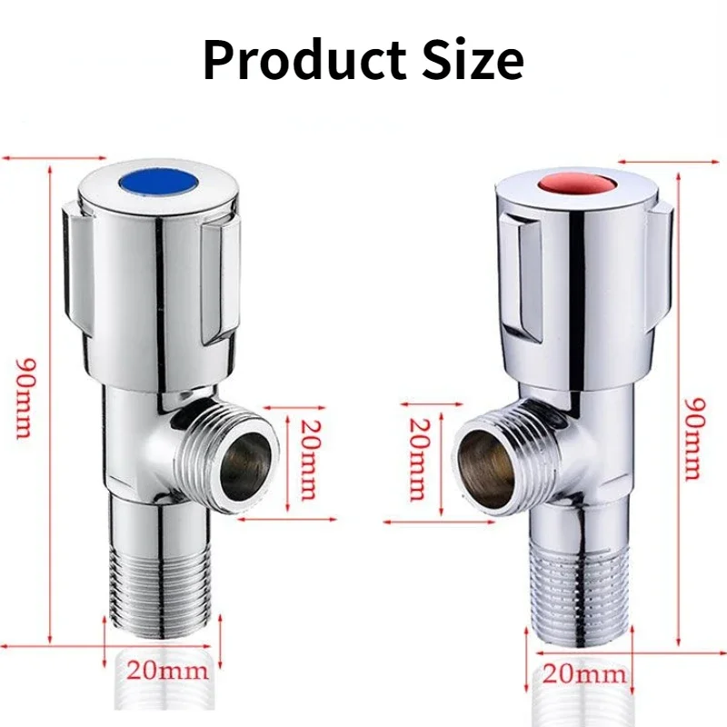 Kitchen Sink Basin Triangle Valve Stainless Steel Hot ＆ Cold Inlet Valve Water Pressure Regulator Bathroom Faucet Stop Valve