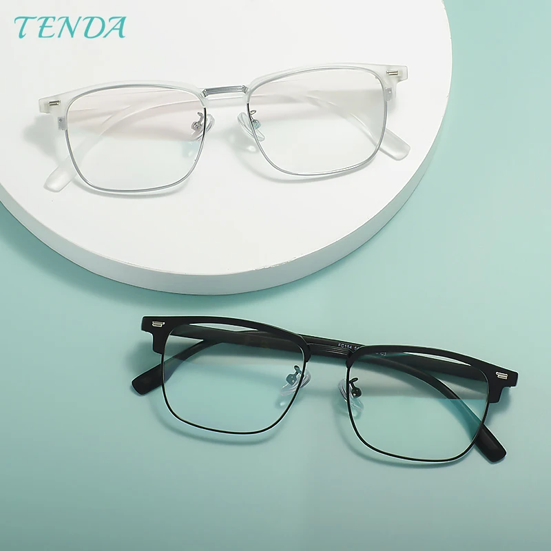 Fashion TR90 Lightweight Browline Vitnage Eyegalsses Men and Women Spectacles Frame For Prescription Lesnes