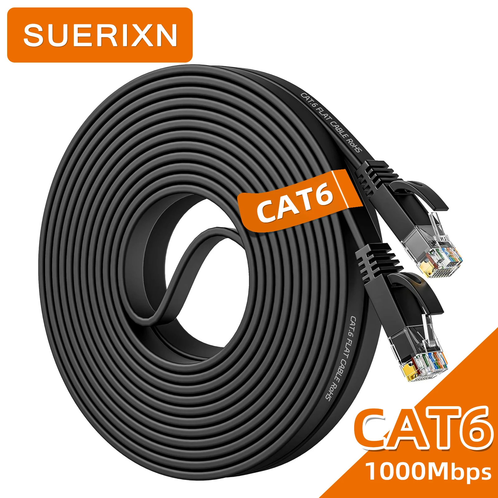 Cabo Ethernet Cat6, 1gpbs, rj45 lan patch cord para modem, laptop e roteador