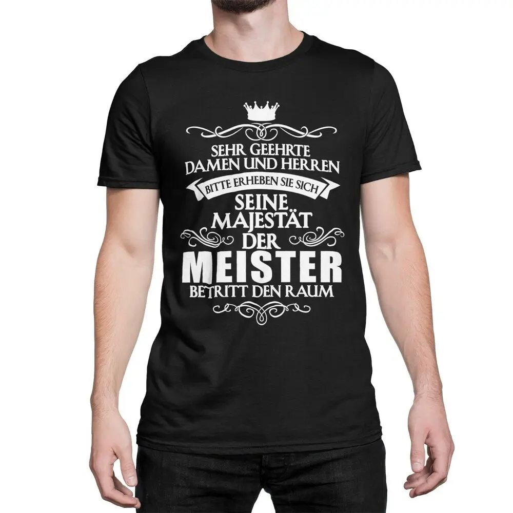 

New His Majesty The Master Saying Men Premium T-Shirt Tees High Quality 100%Cotton Short Sleeve