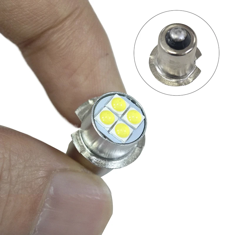 1*P13.5s High Brightness LED Bulb Indicator Lamp 10-60V 4W White Miniature Light Replace For Torch Flashlight Bicyle Work Lamp