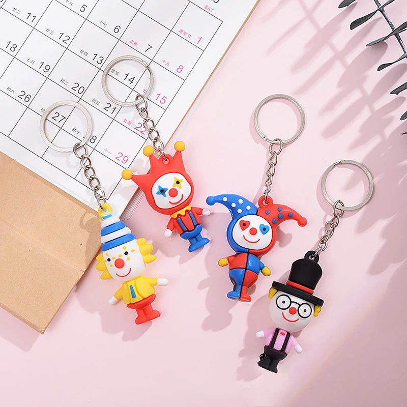 New Creative Color Clown Funny Pendant Student Cute Doll Bag Bag Charm Net Red Doll Keychain