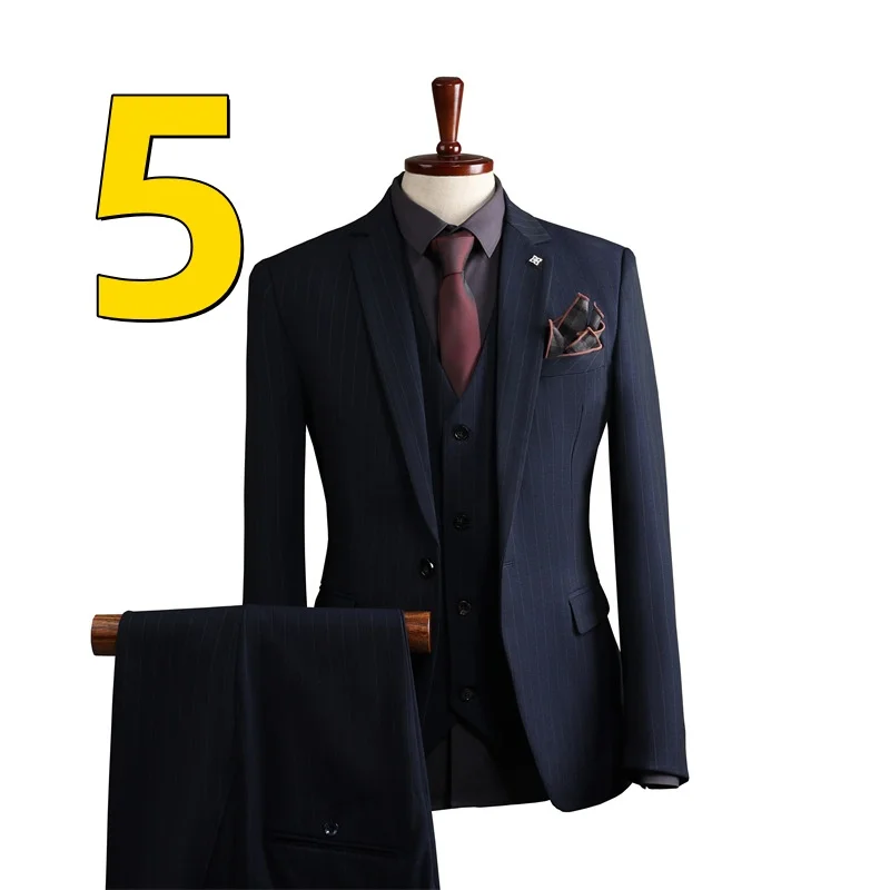 

M10256 Men's trendy high street suit single-breasted two-button