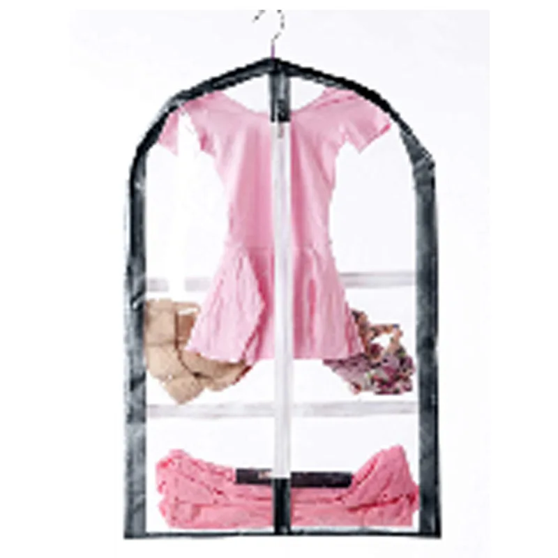 Dance Garment Bags for Dancers Transparent Storage Clear Bag with Zippered Pockets PVC Garment Covers for Kids Dance Clothes