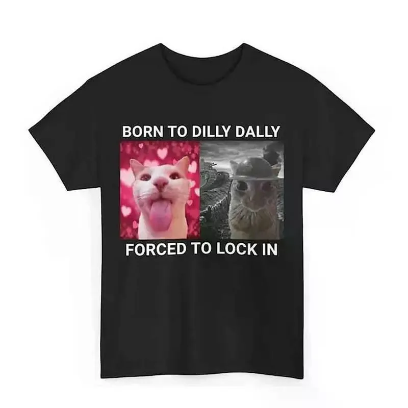 100% 'S Breathable Cotton Short-Sleeve Classic Crew Neck Meme Graphic Tee - 