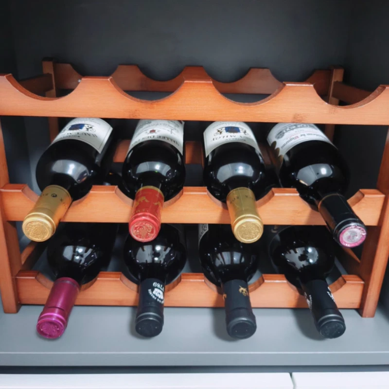 

Living Room Wine Rack Stand, Wine Display Shelf, Red Wine Organizer, Cabinet Bottle Holder—For Entertaining Guests