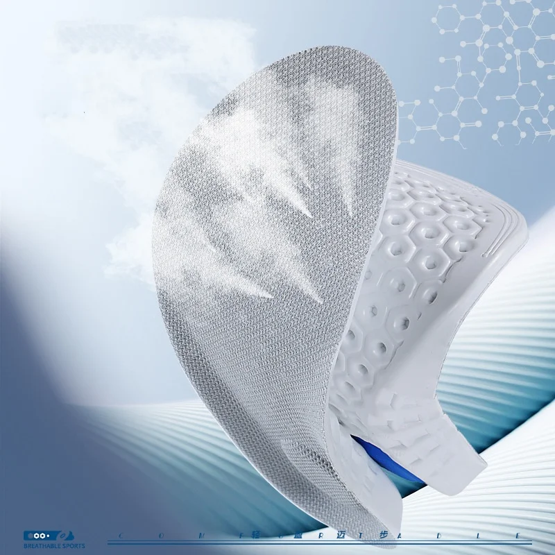 Shock-absorbing Sports Insoles Men Sweat-absorbing Deodorizing Women's High-elasticity Running Basketball Sports Insoles