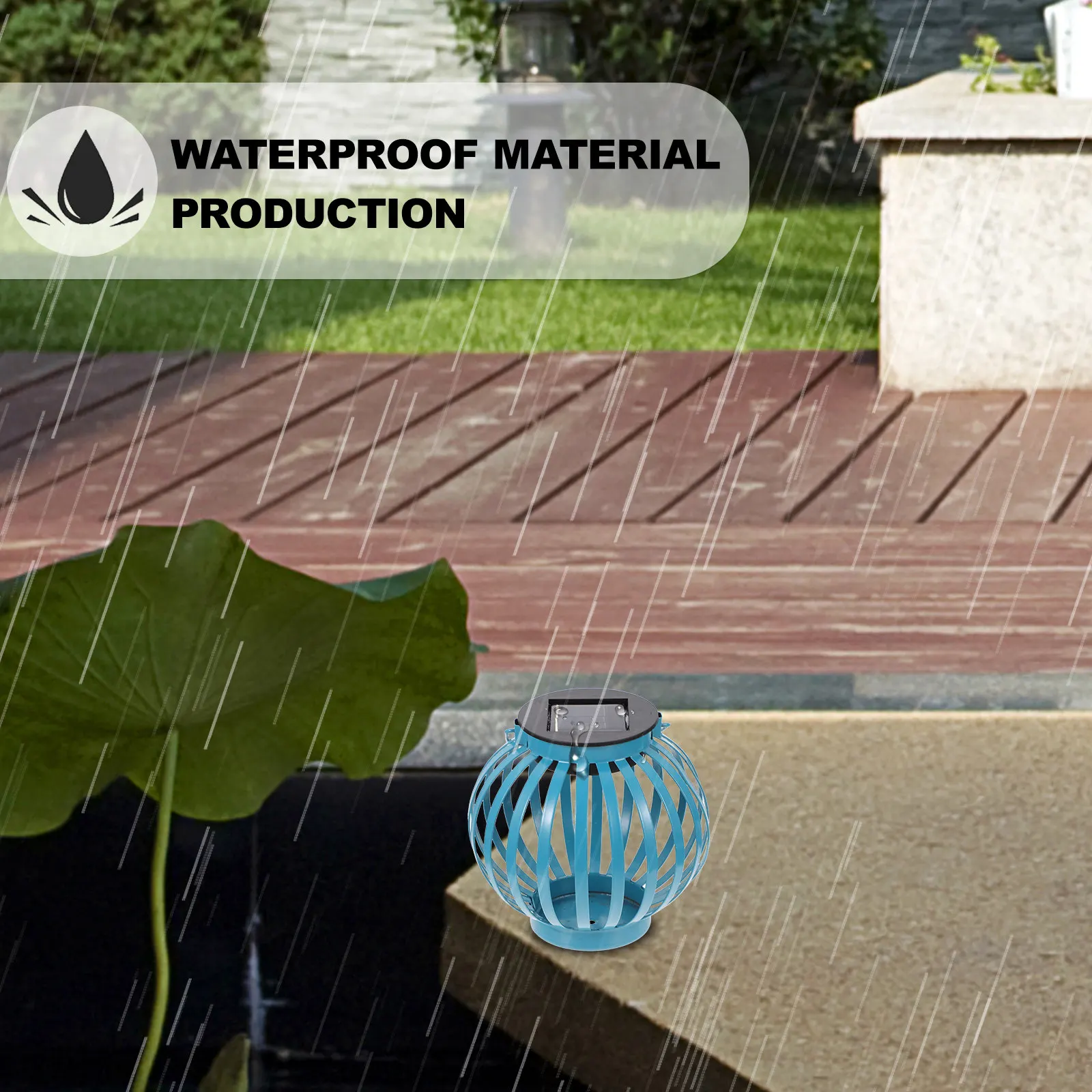 

1 шт. Солнечный фонарь из железа, уличный водонепроницаемый подвесной светильник для сада и двора, декоративный ландшафтный маленький ночник