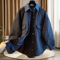 Korean Lapel Cotton-padded Women's Short Shirt Style Cotton-padded Clothes Casual Coat Winter New