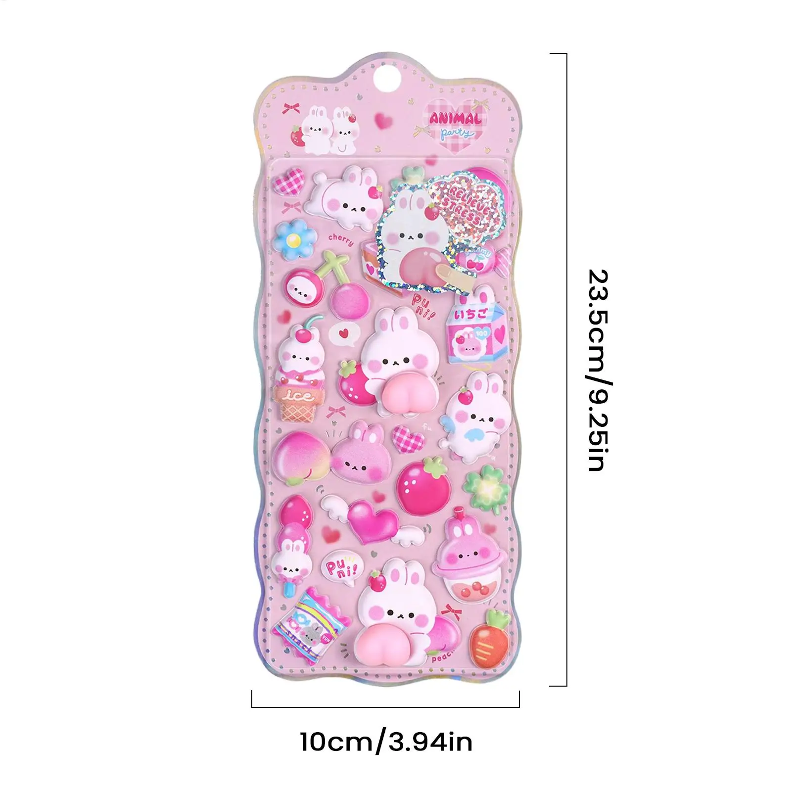 ملصقات ثلاثية الأبعاد للأطفال، شارات حيوانات ذاتية اللصق، ملصقات إغاثة صغيرة لطيفة لمجلة القصاصات وهدايا عيد الميلاد