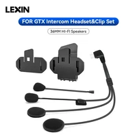 LEXIN-GTX 36MM intercomunicador de motocicleta auriculares y accesorios de Clip para casco completo/medio intercomunicador enchufe de auriculares