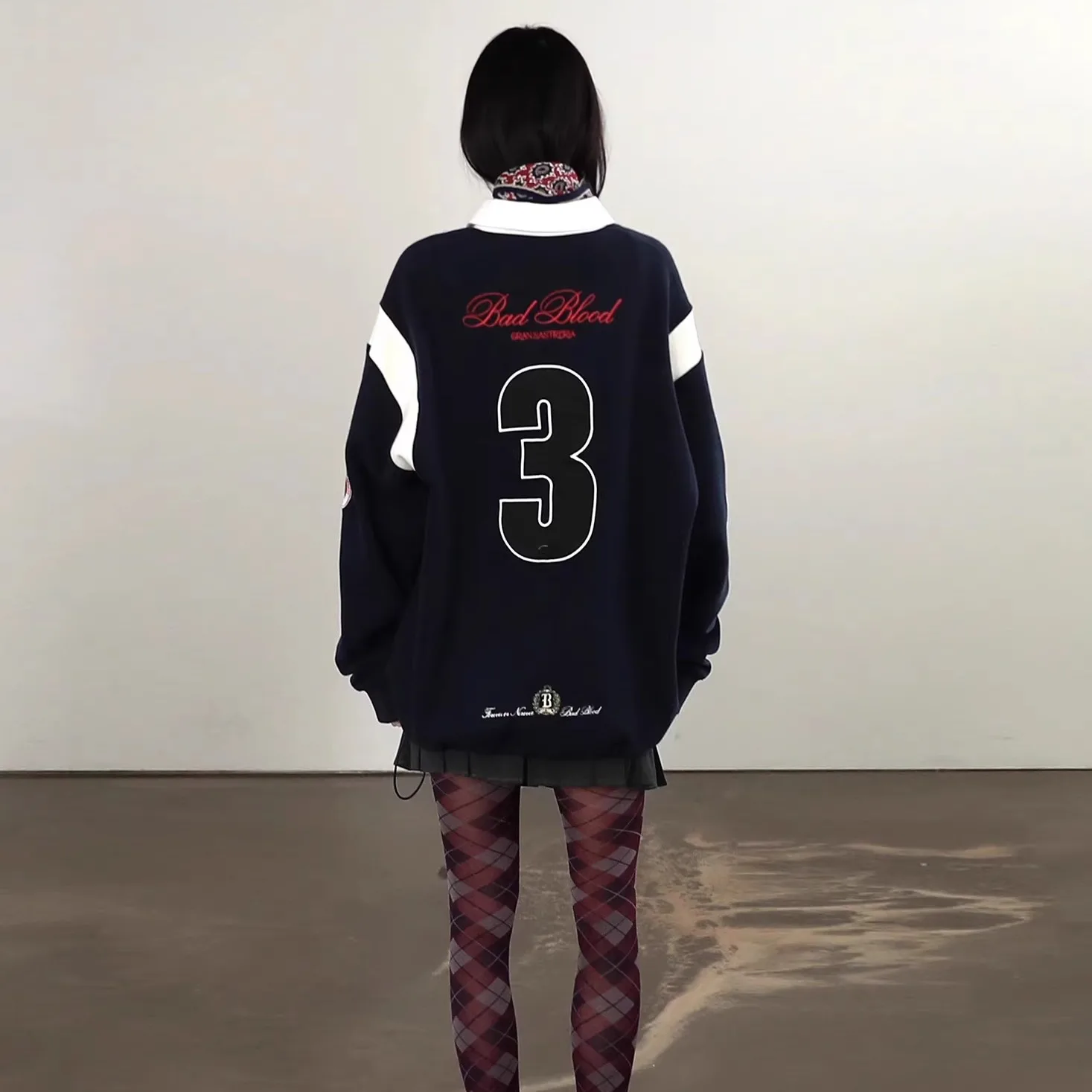 American Sle Long Sve Collar Sweatshirt Feminino Spotici Street Sportswear Confortável Algodão Poliéster Mistura Moletom Com Capuz