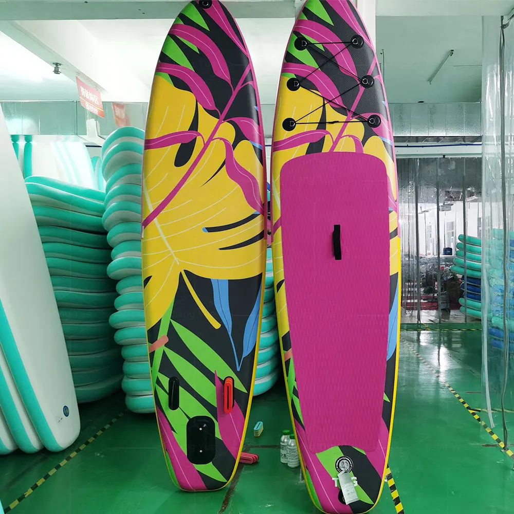 

Inflatable Fishing SUP Paddle Board with Pump & Paddle Kayak Surfboard 10'6*32"*6"