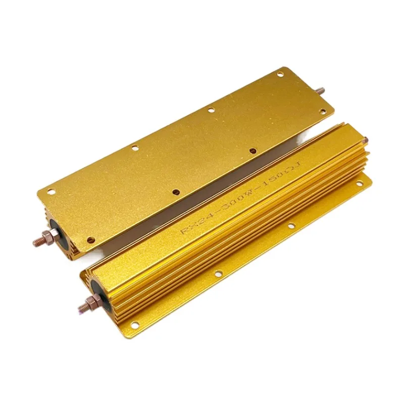 1PCS/Lot 200W 300W 500W Gold Aluminum Shell Resistor 0.1R ~ 10K 0.5 1 2 4 6 8 10 12 15 25 30 40 50 100 150 200 300 400 500 1KOhm