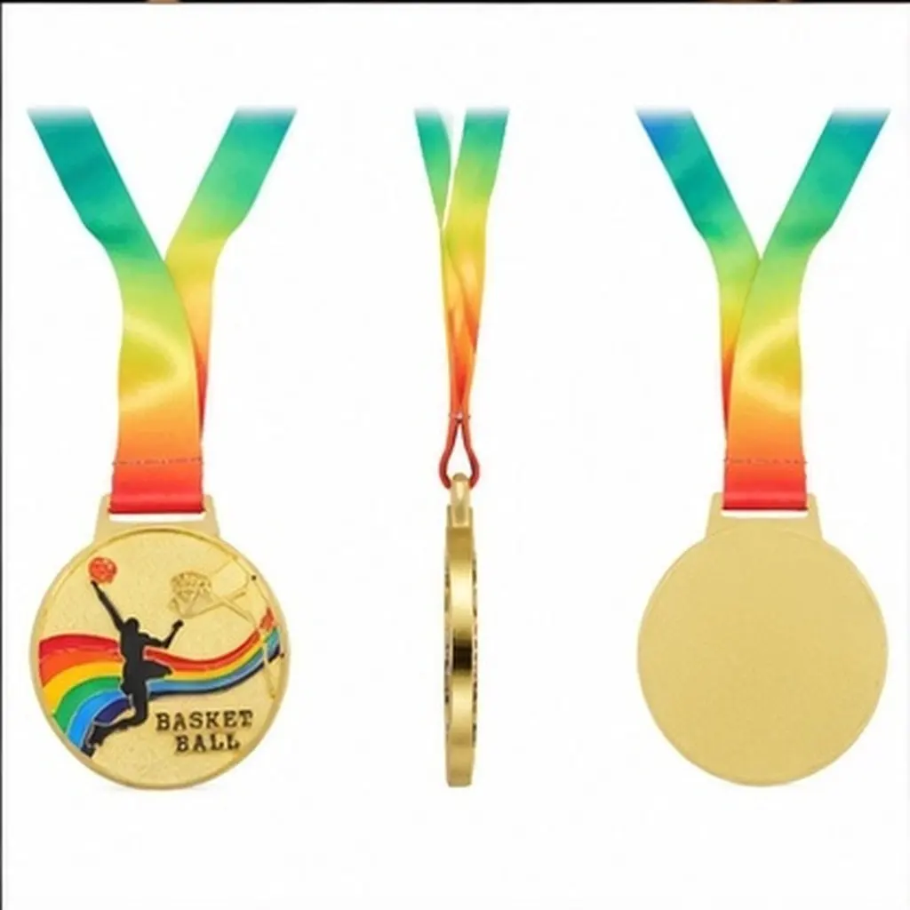 4Pcs Basketball Zinc Alloy Gold Medals Creative Metal Awards for Kids School Sports Competitions Community Events