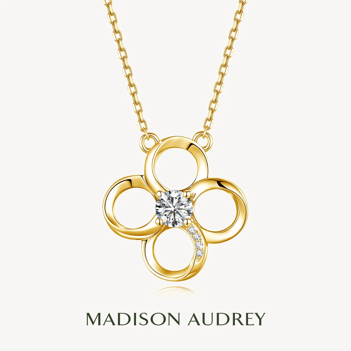 

Ожерелье с муассанитом Lucky Flower, 0,4 карата D, цветное покрытие, золото 18 карат, серебро 925 пробы, подвеска с четырьмя листами клевера для женщин, модные ювелирные изделия