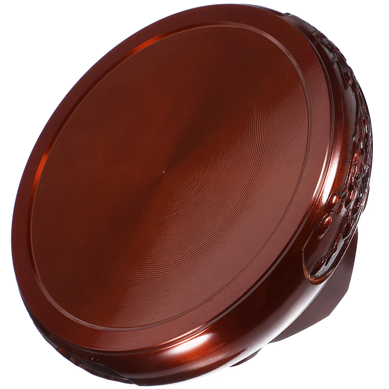 

Decorative Copper Pedestal with Exquisite Craftsmanship Round Oriental Base for Incense Burner Tabletop Display Drink Cup Holder