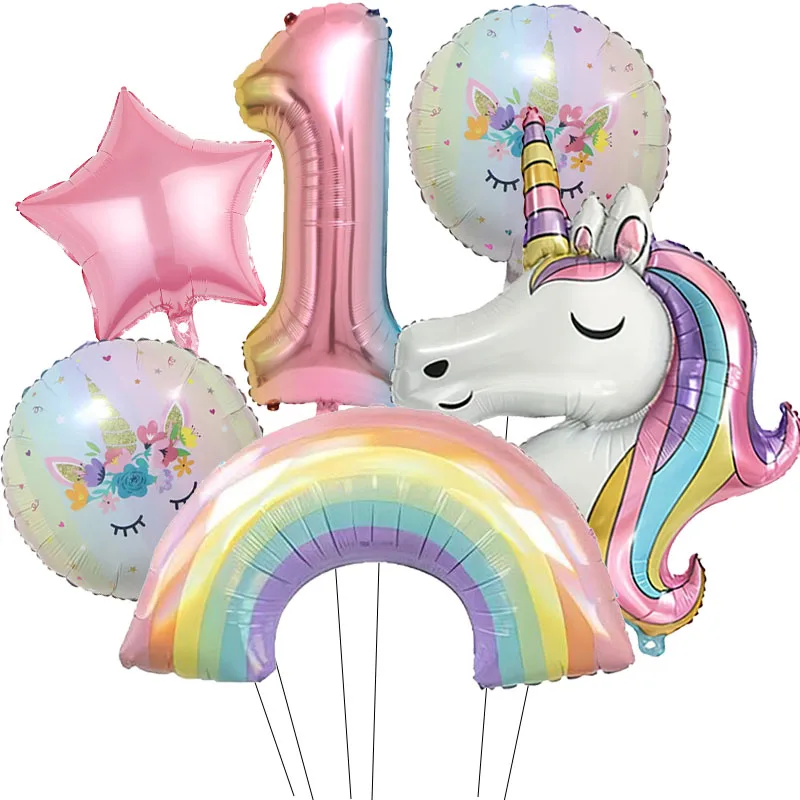 6Pcs Ainbow Unicorn…