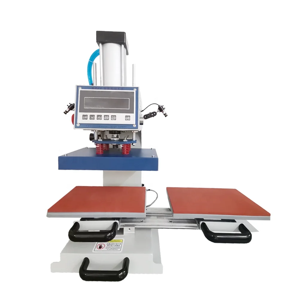 

Pneumatic hot press sliding double station automatic t-shirt thermal transfer sublimation printing machine