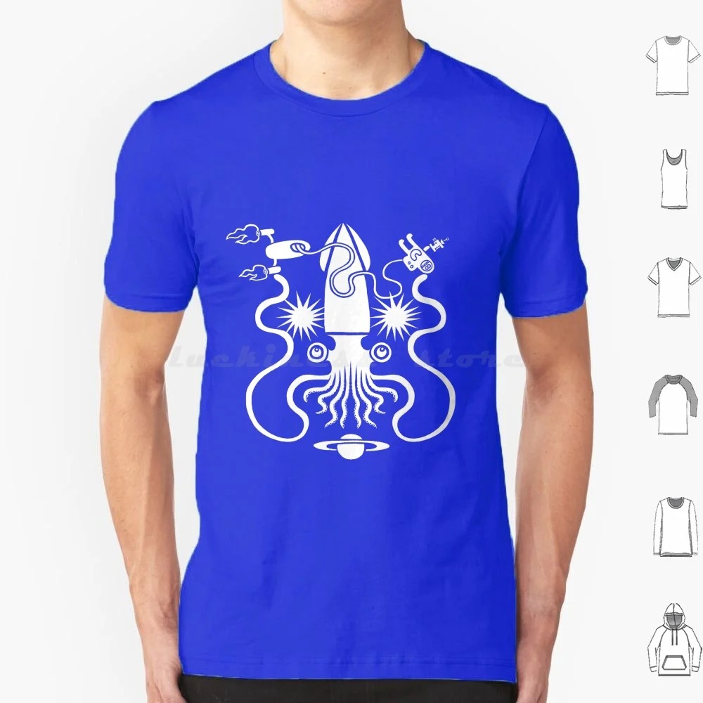 Camiseta de peligro de calamar espacial Imminent para hombres, mujeres y niños, peligro de calamar, monstruo, cohete, nave, astronauta, gigante enorme grande
