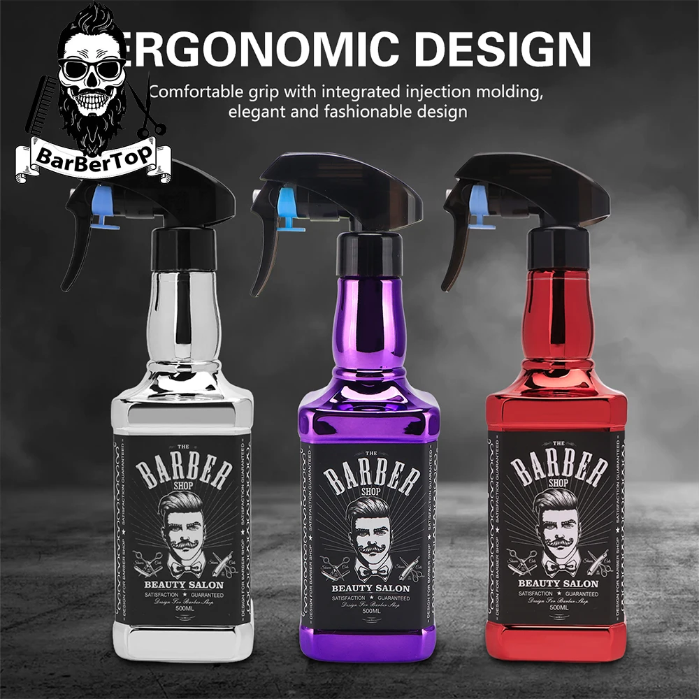 Salon Barber Spray Bottle Refillable Fine Mist Empty Watering Can Hair Tools Water Sprayer Professional Barbershop Accessories