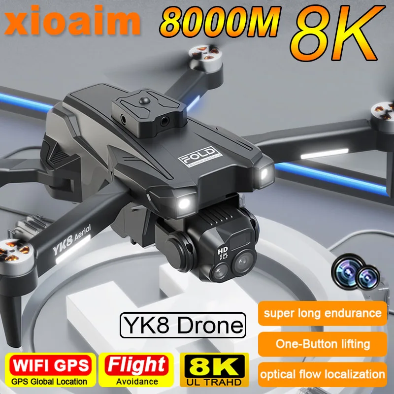 

For Xiaomi YK8 Drone 8K Professional Dual Camera GPS Obstacle Avoidance Aerial Photography Foldable Brushless Quadcopter Gift