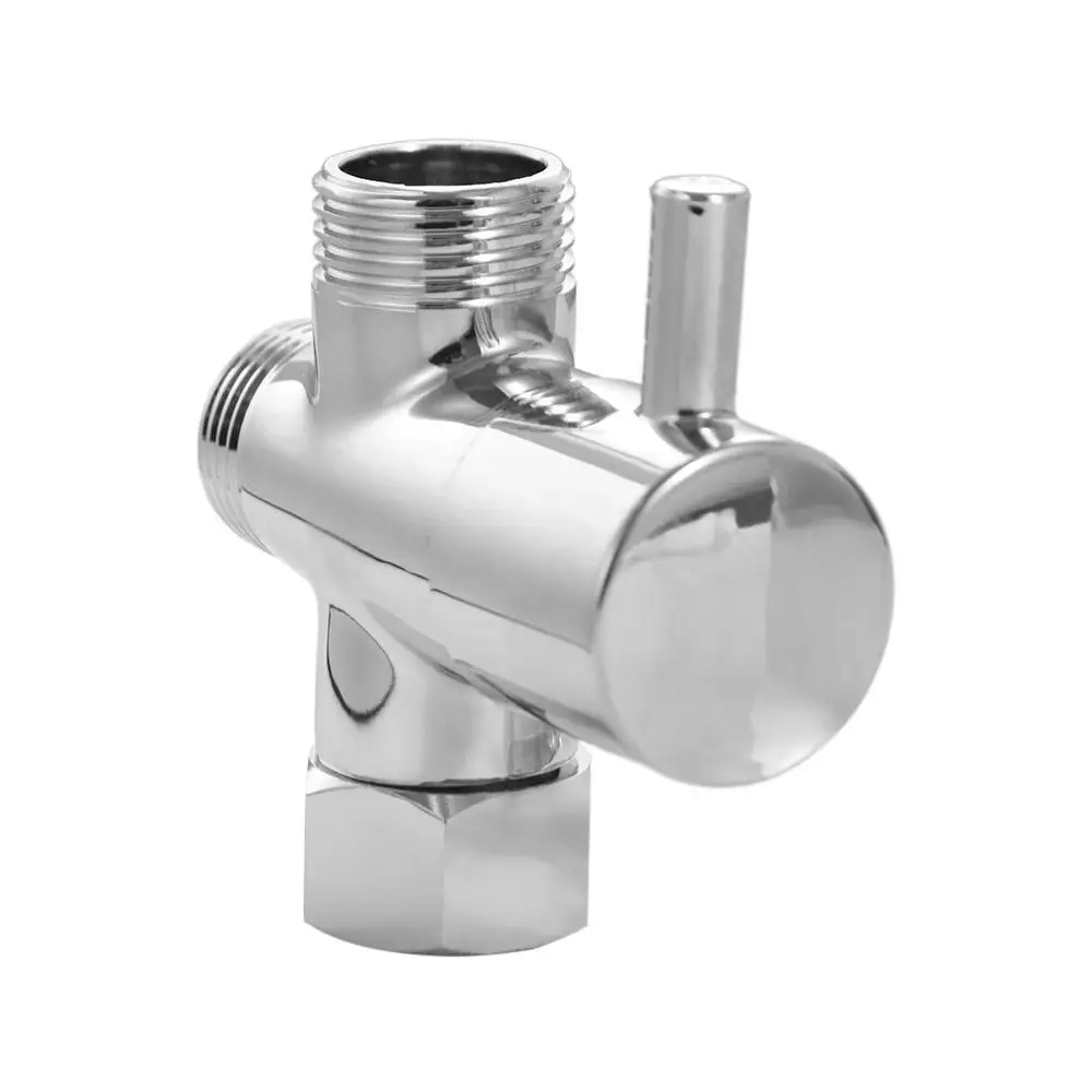 

Латунный 3-ходовой переключатель для душевой лейки, трехфункциональный соединитель G1/2, Т-образный адаптер, 3-ходовой клапан для смесителя в ванную комнату