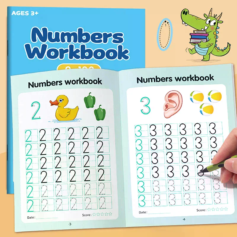 48 Pages Number Excercise Books Writing Learning Math For Kids Children's Kindergarten Exercises Calligraphy Practice Book Gifts