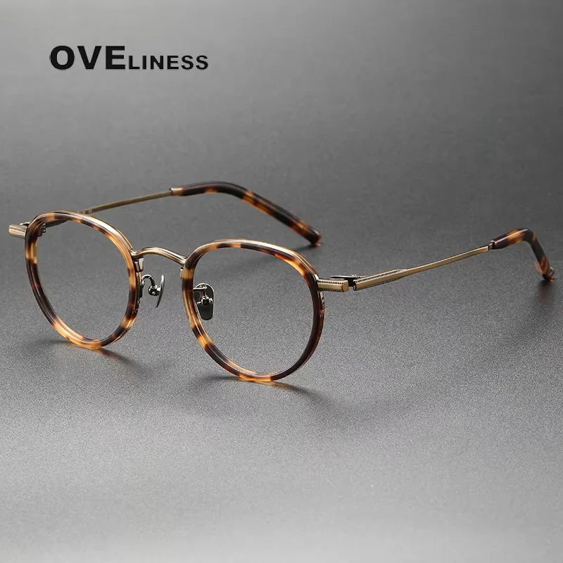 

Vintage Acetate titanium Glasses Frame for Men 2025 square Eyeglasses Frames Women Korea Eyewear