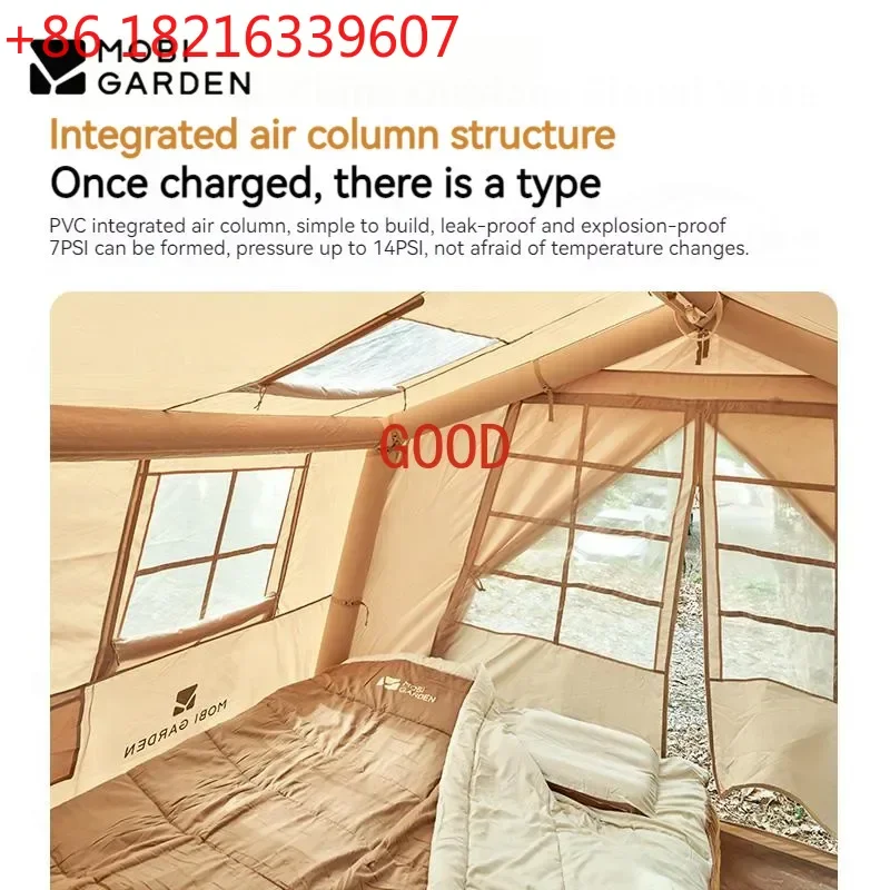 

Надувная палатка-дом TAO MOBI GARDEN Cloud Villa 12.6 для кемпинга на открытом воздухе, портативная, складная, водонепроницаемая, утолщенная, ветрозащитная