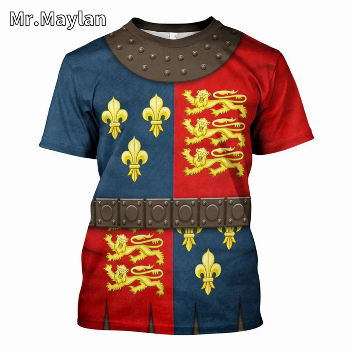 Medieval Knights Armor Cosplay Costume Tshirt 3D Men T shirt Vintage Fashion Short Sleeve Shirt Summer Streetwear Unisex Tee-005