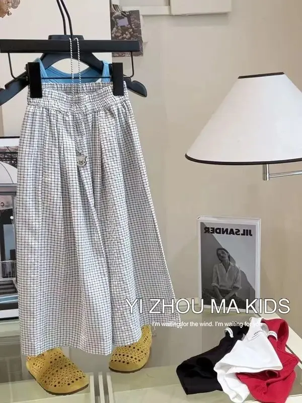 Trousers 2026 New Girls Korean Casual and Versatile Plaid Pants with A Relaxed Feel Fashion Trend
